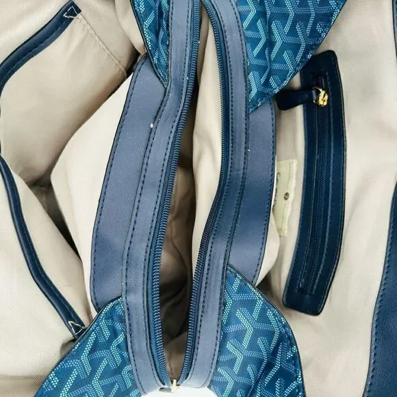 Seven Days Lifestyle & Dreams Vegan Leather BLUE Tote Large Handbag Pockets! NWT - Picture 15 of 16